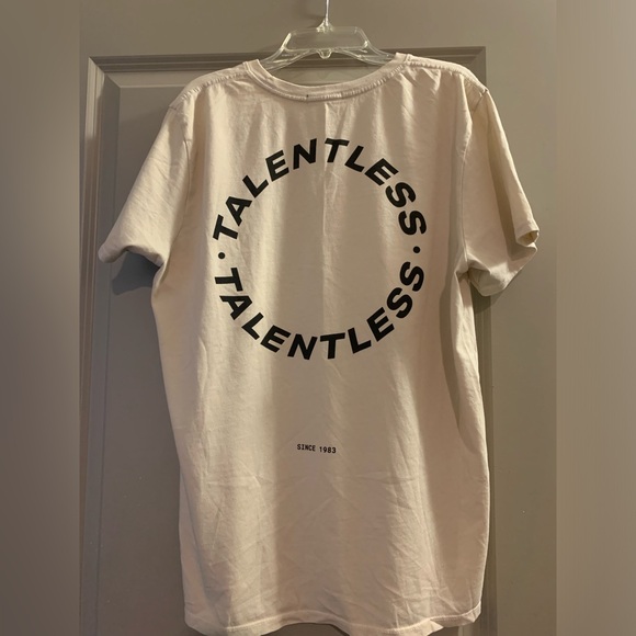 Talentless Women's Circle Logo Tee in Bone/Cream size Large 100% Cotton - Picture 6 of 10